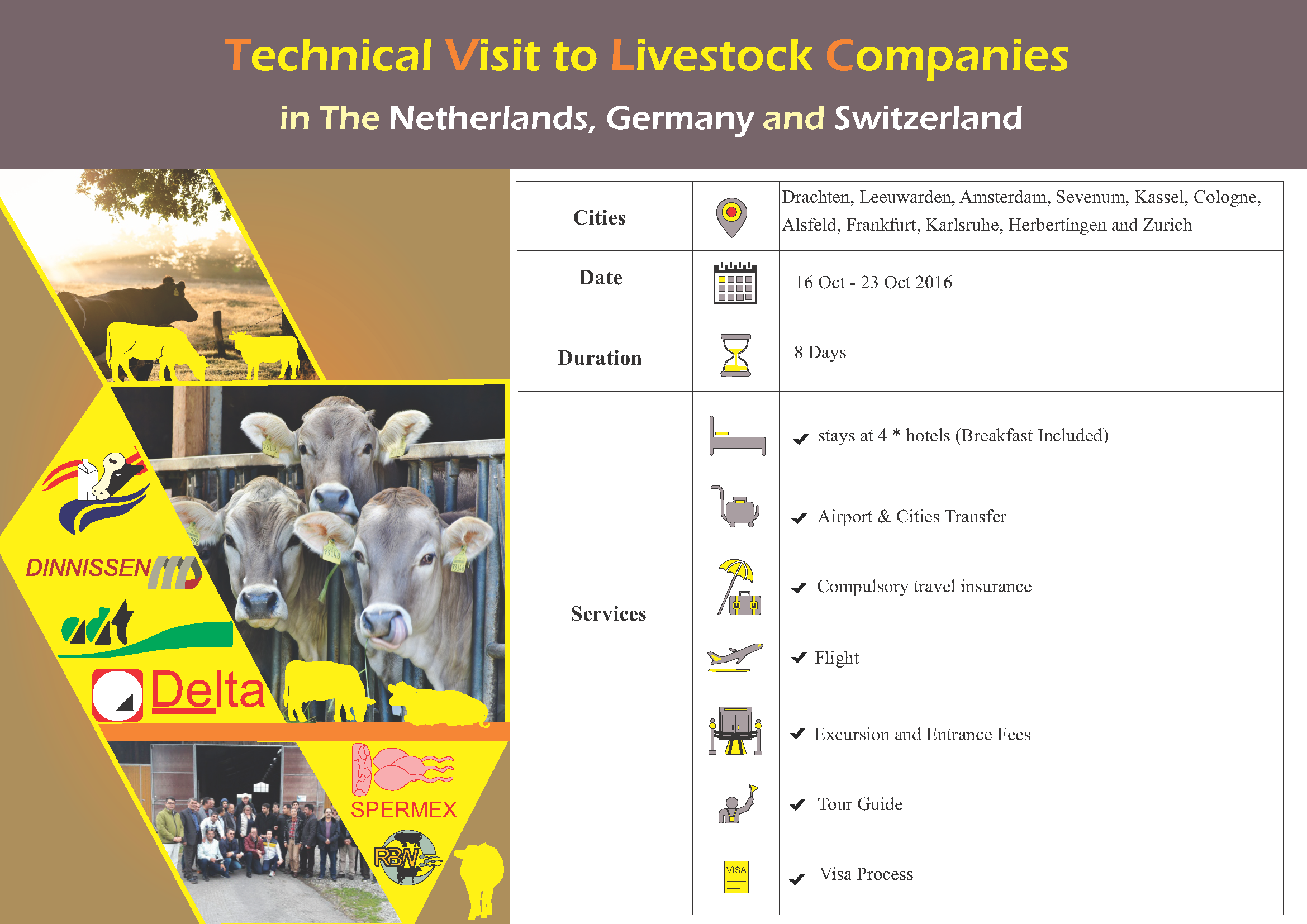 Technical Visit to Livestock Companies, Oct. 2016