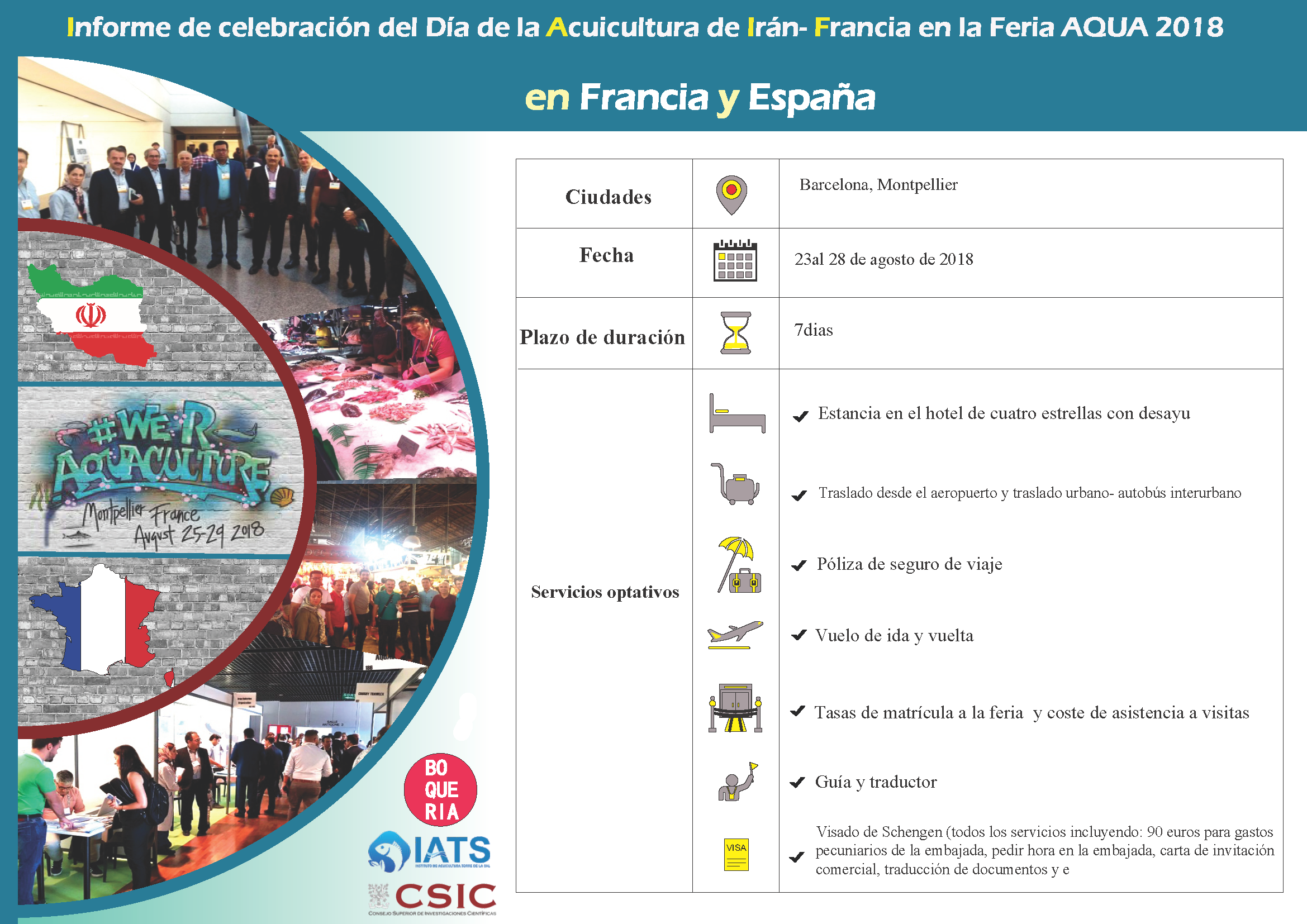 Informe de celebración del Día de la Acuicultura de Irán- Francia en la Feria AQUA 2018Aug. 2018